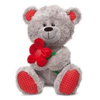 М'яка іграшка Lava Медведь с красным цветком (LF1096)