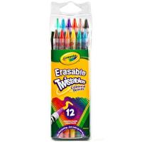Набір для творчості Crayola 12 цветных карандашей с ластиками (68-7508)