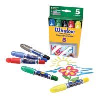 Набір для творчості Crayola 5 восковых мелков для рисования на стекле (52-9765)