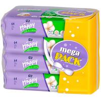 Дитячі вологі серветки Bella Baby Happy Silk & Cotton Mega Pack 4 х 64 шт (5900516015015)