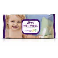 Дитячі вологі серветки Libero Wet Wipes 64 шт (7322540350470)