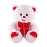 М'яка іграшка Lava Медведь белый с красным бантом 20 см (LF544C)