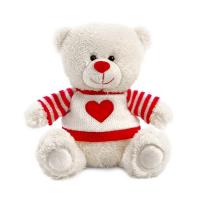 М'яка іграшка Lava Медвежонок Сэмми в свитере с сердечком 18 см (LA8733D)