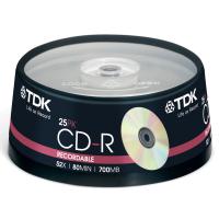 Диск CD TDK 700MB 52X Cakebox 25шт (t18767)