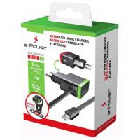 Зарядний пристрій E-power 2 * USB 2.1A + кабель Micro USB (EP502HC)