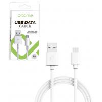 Дата кабель USB 2.0 AM to Micro 5P 1.0m White Optima (40144)