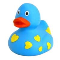 Іграшка для ванної LiLaLu Голубая утка в сердечках (L1042)
