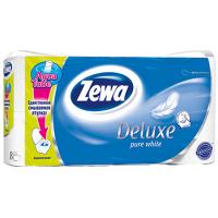 Туалетний папір Zewa Deluxe 3-слойная Белая 8 шт (7322540313345/7322541171739)