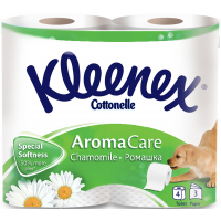 Туалетний папір Kleenex Cottonelle Aroma Care Ромашка 155 відривів 3 шари 4 рулони (5029053541600)