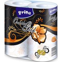 Туалетний папір Grite Orchidea Gold 3 слоя 170 отрывов 4 шт (4770023622911)