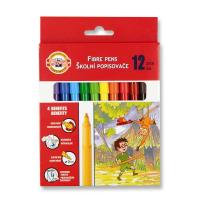 Фломастери Koh-i-Noor Fibre pens 1002, 12 colors, картон (771002AB08KS)