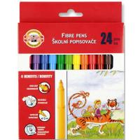 Фломастери Koh-i-Noor Fibre pens 1002, 24 colors, картон (771002BD08KS)