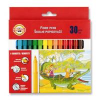 Фломастери Koh-i-Noor Fibre pens 1002, 30 colors, картон (771002CJ08KS)
