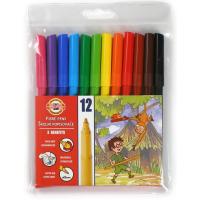 Фломастери Koh-i-Noor Fibre pens 1002, 12 colors, polyethylene (771002AB04TE)