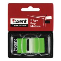 Стікер-закладка Axent Plastic bookmarks 25х45mm, 50шт, neon green (2446-02-А)