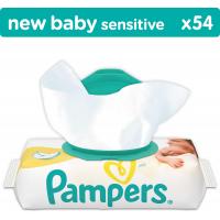 Дитячі вологі серветки Pampers New Baby Sensitive, 54 шт (4015400686101)