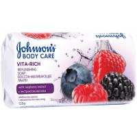 Тверде мило Johnson's Body Care Vita Rich Відновлююче екстракт малини 125 г (3574661239538)