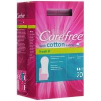 Щоденні прокладки Carefree Cotton Fresh в индивидуальной упаковке 20 шт (3574661128252)