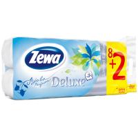 Туалетний папір Zewa Deluxe 3-слойная Цветы Белый 10 шт (7322540838305)