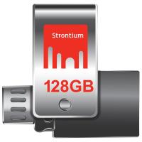 USB флеш накопичувач Strontium Flash 128GB Nitro Plus Silver OTG USB 3.0 (SR128GSLOTG1Z)