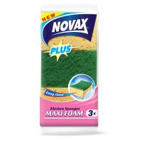Губки кухонні Novax Maxi Foam Plus 3 шт (4823058320281)