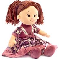 М'яка іграшка Lava Кукла Карина в бордовом платье 25 см с музыкой (LF1145A)