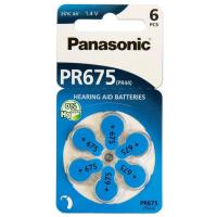 Батарейка Panasonic PR44 / PR675 (1.4V) * 6 (PR-675H/6LB)