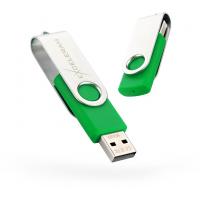 USB флеш накопичувач eXceleram 8GB P1 Series Silver/Green USB 2.0 (EXP1U2SIGR08)