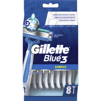 Бритва Gillette Blue Simple3, одноразовые, 8 шт (7702018429660)