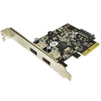 Контролер PCI to USB3.1 Gen2 2xType-A PCI-E Gen-III x2+планка Low Prof ST-Lab (U-1640)