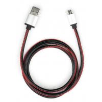 Дата кабель USB 2.0 AM to Micro 5P 1m pu leather black Vinga (VCPDCMLS1BK)