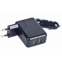 Зарядний пристрій Gembird car + wall charger (MP3A-UC-ACCAR2)