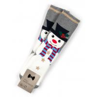 Шкарпетки BNM махрові зі сніговиком (M1C0101-2023-13-gray)