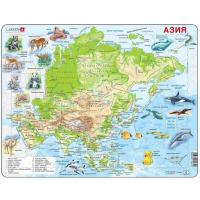 Пазл Larsen рамка-вкладиш Карта Азії з тваринами серія МАКСІ (A30-RU)