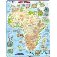 Пазл Larsen рамка-вкладиш Карти Африки з тваринами серія МАКСІ (A22-RU)