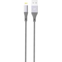 Дата кабель USB 2.0 AM to Lightning 1.0m Gray/Nylon Silicon Power (SP1M0ASYLK30AL1G)