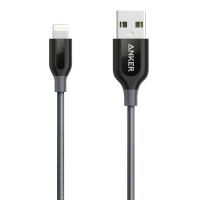 Дата кабель USB 2.0 AM to Lightning 0.9m V2 Powerline+ Space Gray Anker (A8121HA2)