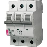 Автоматичний вимикач ETI Выключатель автоматический ETIMAT 10 3p C 63А (6 kA) (2135722)