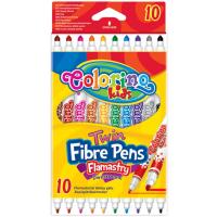 Набір для творчості Colorino Фломастери Fibre Pens двосторонні 10 кол (13451PTR/1)