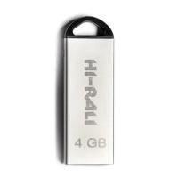 USB флеш накопичувач Hi-Rali 4GB Fit Series Silver USB 2.0 (HI-4GBFITSL)