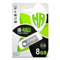 USB флеш накопичувач Hi-Rali 8GB Shuttle Series Silver USB 3.0 (HI-8GB3SHSL)