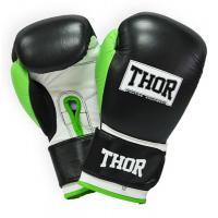 Боксерські рукавички Thor Typhoon 10oz Black/Green/White (8027/01(Leather) B/GR/W 10 oz.)
