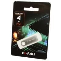 USB флеш накопичувач Hi-Rali 4GB Shuttle Series Silver USB 2.0 (HI-4GBSHSL)