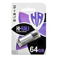 USB флеш накопичувач Hi-Rali 64GB Corsair Series Silver USB 2.0 (HI-64GBCORSL)