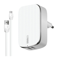 Зарядний пристрій Intaleo TCG242 (2USB2,4A) + Micro USB cable (white) (1283126477461)
