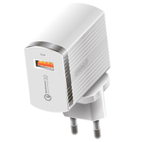 Зарядний пристрій Intaleo TCQ431 (1USB3A) (white) (1283126481123)
