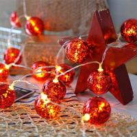 Гірлянда ColorWay Світлодіодна Christmas lights ball 6 см 10 LED 1.5 м USB Red (CW-MC-LB10U)