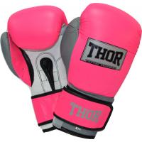 Боксерські рукавички Thor Typhoon 16oz Pink/White/Grey (8027/02(Leath)Pink/Grey/W 16 oz.)