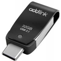 USB флеш накопичувач AddLink 32GB T65 Black USB 3.1/Type-C (ad32GBT65G3)
