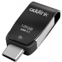 USB флеш накопичувач AddLink 128GB T65 Black USB 3.1/Type-C (ad128GBT65G3)